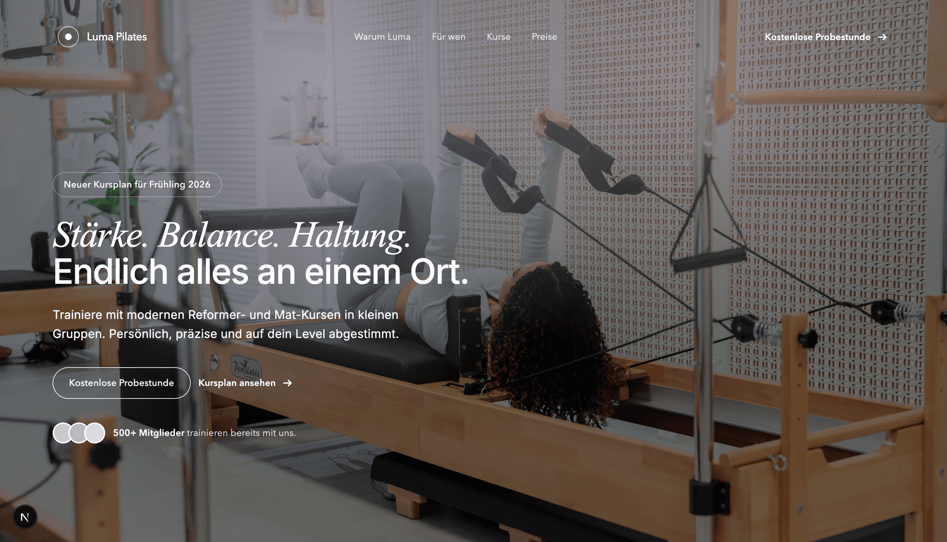 Pilates-Studio Website